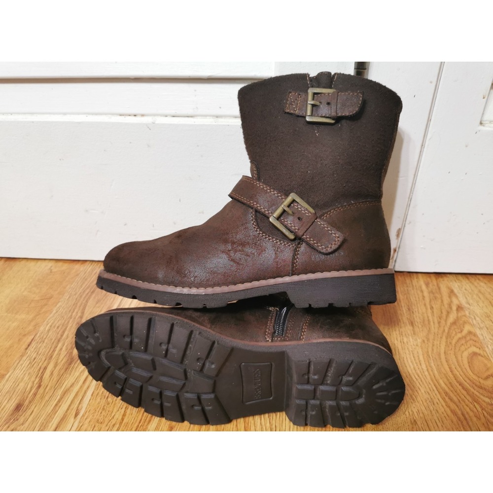 Brogues By Born Womens Boots Fabric Brown Ankle Size 8 M